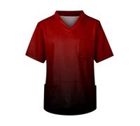 Tenue Infirmiere Uniformes d'infirmière for hommes, ensemble de médecin for animalerie, salopette dentiste, vêtements travail laboratoire d'été, haut à manches courtes et dégradé(Color6,XL)