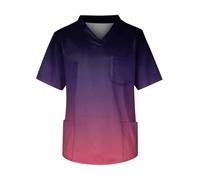 Tenue Infirmiere Uniformes d'infirmière for hommes, ensemble de médecin for animalerie, salopette dentiste, vêtements travail laboratoire d'été, haut à manches courtes et dégradé(Color4,XX-Large)