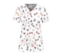 Tenue Infirmiere Vêtements de lavage des mains à manches courtes for bloc opératoire, hauts for femmes, salopettes, blouses d'infirmière et chirurgien(Color1,XS)