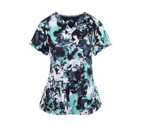 Tenue Infirmiere Vêtements de lavage des mains à manches courtes for bloc opératoire, hauts for femmes, salopettes, blouses d'infirmière et chirurgien(Color13,XL)