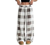 Tenue Interieur Femme Chic Pantalon Chic Pantalon Velours Taille Elastique Pyjama Hiver Chaud Tenue Sexy Doux Coton Fille Humour Pyjama Carreaux Femme Café M