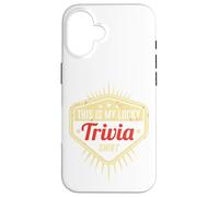 Tenue Lucky Trivia | Jeu de Quiz Pub | Trivia Night Coque pour iPhone 16