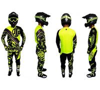 Tenue Moto Cross Quad Enduro VTT BMX MTB JLP Racing Jaune Fluo XX Taille 32 M