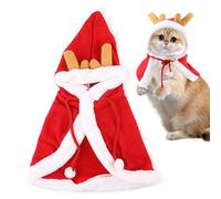 Tenue Noëĺ Chat, Cape Verte Mignonne Manteau Chiot avec Étoile, Costume Festif Animal pour Petits Chiens Minous, Vêtements Toutou Fournitures Fête Nouvel an (S/L)