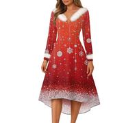 Tenue Noel Femme Chic Robe Rose Soirée Sexy Deguisement Mère Velours Pailletée Mariage Grande Taille Élégante Nouvel Christmas Habillée Gala Robe Sapin de Noel Femme 3XL
