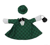 Tenue Oie Vert Écossais 60cm pour Décoration Jardin | Motif écossais vert, pour chapeau assorti, taille 60cm, pour idéal pour saint Patrick, décoration festive