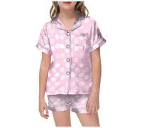 Tenue Pâques Enfant à Colorier Soi-Même Pyjama Maison Coloré Nuit Jeu Quotidien Vêtements Fille Garçon Deux Pièces Corsage(6-7 Years)