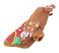 Tenue pour Animaux de Compagnie de Noël, Chaude, Marron, Taille L | Coton, Thème Xmas, pour Petits Animaux, Occasions Spéciales, Photo Prise, Poids 4-6 Catties