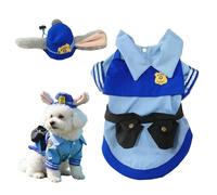 Tenue pour chat | Costume d'officier de lapin | Vêtements de costumade pour chiot, parents d'animaux domestiques, amoureux des animaux, anniversaire, Halloween, Noël, fête, réunion sociale
