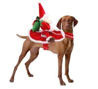Tenue pour Chien Costume De Vacances À Thème Santa Ride Petites Et Grandes Races Célébrations De Vacances Habillage Vêtements d'hiver Vêtements Chiens D'équitation du Père Noël