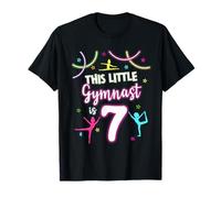 Tenue pour Fille 7e Anniversaire Cette Petite Gymnaste a 7 Ans T-Shirt