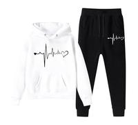Tenue pour Filles Sweat-Shirt à Capuche pour Filles et garçons,survêtement Unisexe,Tenue Deux pièces,Ensemble Sweat-Shirt et Pantalon de survêtement