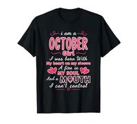 Tenue rétro d'anniversaire d'octobre pour Fille T-Shirt