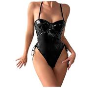 Tenue Sexy Femme Érotique Hot Robe Sexy sous Vetement Mini Courte Jupe Chic Porte Jaretelles Costumes Noir Ensemble Lingerie Grande Taille Body Latex Ministring Jarretelle Culottes XXL Jarretelles