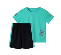 Tenue Sport Garçon Été, T-Shirt Maille Respirant - Bandes Réfléchissantes Et Short Sécurité, Idéal pour Les Jeux De Soir Et Le Vélo
