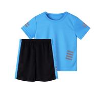 Tenue Sport Garçon Été, T-Shirt Maille Respirant - Bandes Réfléchissantes Et Short Sécurité, Idéal pour Les Jeux De Soir Et Le Vélo