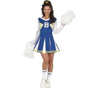 Tenue sportive de pom-pom girl Carnaval Party Fasching Costume Fun Uniform Performance, Taille : 38 - 40 (M) Couleur : Bleu