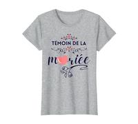 Tenue temoin de Mariage Femme EVJF Team De La Mariée EVJF T-Shirt, Femme, Gris Chiné, XL