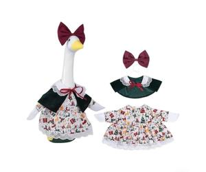 Tenue Vacances Oie Statuaire 23" - Motifs Classiques | Ensemble complet, dentelle délicate, tissu respirant, pour facile à enfiler, pour décor extérieur parfait