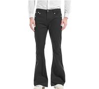 Tenue Vintage des Années 60 et 70 pour Homme - Pantalon Disco Coupe Ajustée, Évasé, Bootcut - Déguisement Décontracté - Jambe Large - Vêtement Confortable