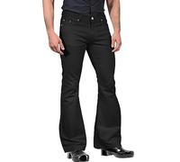 Tenue vintage des années 60 et 70 pour homme, pantalon disco pour homme, coupe ajustée, pantalon évasé, pantalon bootcut confortable, pantalon solide, costume avec bouton et braguette à fermeture