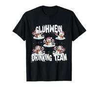 Tenues Amusantes pour Partenaires de Noël Ugly Santa Schneemann Glühwein Team T-Shirt