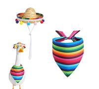 Tenues de canard de jardin - Costume drôle et coloré de 58,4 cm | Décoration de terrasse vibrante, tenue festive pour jardin et cour