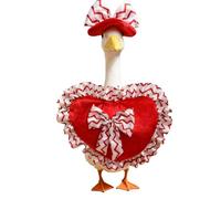 Tenues de canard de porche - Polyester standard 42 x 37 cm Vêtements à motif de cœur | Costume d'oie avec affichage festif de décoration saisonnière | Cour de jardin de la ferme