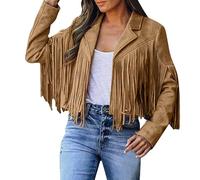 Tenues de concert country pour femmes, vestes en cuir synthétique à franges, mode automne 2025, manteaux courts de moto à pompons