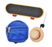 Tenues de dragons barbus, 3 pièces, petit skateboard réglable pour lézard | Sac à dos et chapeau barbus, cet accessoire de réservoir barbu pour escalader les jouets pour animaux de compagnie, cage à