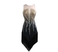 Tenues de Salon Robe Danse Latine pour Femme Jupe Salsa Tango Raffinée