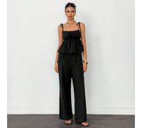 Tenues deux pièces pour femmes pour le port quotidien, tenues de vacances sur l'île Tall XS,Tall S,Tall M,Tall L,Tall XLUnicoloreTissu tissé