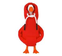Tenues d'oie de bureau de 17,8 cm, sweat à capuche rouge d'oie de table, costume de porche Min-i Go-ose, statue magnétique amusante accessoire de décoration