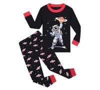 Tenues et ensemble de pyjama à motif squelette de dinosaure pour enfants, filles, garçons, costume d'Halloween, de carnaval, de costumade (noir B, 2 à 3 ans)