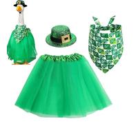 Tenues pour Canards de Porche | Vêtements Canards Irlandais avec Chapeau Et Bandana - Jupe Décorative pour Automne Noël Porte d'Entrée Jardin Patio Extérieur