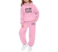 Tenues pour Filles Deux pièces Haut Manches Longues Pantalon Jogging Tenue fête imprimé Graphique Polaire Douce Tout-Petits Jeunes Assortiment Familial saisonnier (4-5 Years)