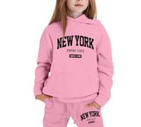 Tenues pour Filles Sweats à Capuche élégants avec imprimé Lettres Confortables pour Un Usage Quotidien et décontracté (13-14 Years)