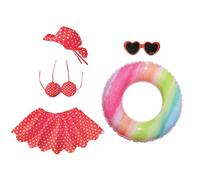 Tenues Pour Oies De Porche | Costume d'Oie Saisonnière,Bikini Bouée Lunettes De Soleil Chapeau Décoration De Jardin Tropical Art De Pelouse 58 Cm Extérieur Terrasse Jardin Fête Vacances