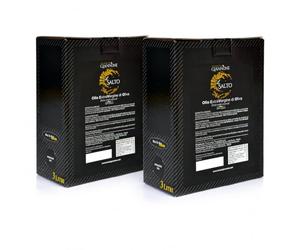 TENUTA GIANNONE Huile d’Olive Vierge Extra Italienne Il Salto, Assemblage extrait à froid, fruité moyen, huile d’olive EVO premium, lot de 2 Bag-in-Box de 3 litres chacune