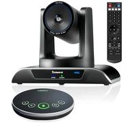 Tenveo Système de Caméra de Conférence 4K PTZ avec Haut-Parleur Bluetooth, 3X Zoom Optique AI Tracking, USB3.0/HDMI, 93° Grand Angle pour Vidéoconférence Réunions Église Éducation Zoom/Teams/OBS