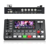 Tenveo Video Mixer Switcher, Mélangeur Commutateur Vidéo 4K 60FPS Streaming Live, Écran FHD 5.5”, 4X SDI et 4X HDMI Entrées, Sortie 1080P 60FPS, Enregistrement USB, Support Caméra PTZ et Contrôleur