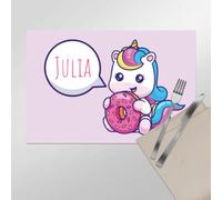 Tenvinilo | Sets de Table Personnalisés et Sets de Table pour Enfants | Set de Table Licorne Personnalisés | Cuisine | Résistants aux Taches | Anti-allergiques | Imperméables | 45x30cm