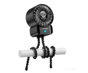 Tenvolti Octopus Ventilateur trépied rechargeable à 4 vitesses, moteur turbo, batterie longue durée de 6 à 15 h, USB-C, ventilateur portable à clipser pour poussette avec pieds pliables pour camping