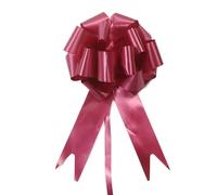 TENVORA Gros Noeud Cadeau,Grand NœUd en Satin 30pcs Tirer Les Rubans d'arcs d'anniversaire DIY Cadeau d'emballage de Mariage décoration Voiture arcs Noël Wrap Fleur(WineRed)
