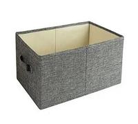 TENVORA Panier Rangement,Cube De Rangement Boîtes De Rangement En Tissu Avec Couvercles, Boîte Pliable, Conteneur Vêtements, Organisateur Garde-robe(Gray without Lid,47x34x21cm)