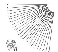 TENVORA Rayon Velo,Rayons De VéLo Améliorez Votre vélo VTT avec des Rayons et des écrous Solides et durables, Ensemble de 24 pièces, Parfait for Les Roues 27, 5, 26 et 29 Pouces.(289MM)