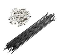 TENVORA Rayon Velo,Rayons De VéLo Rayons de vélo 36set 700c Roue VTT Rayons de vélo de Route 14g Noir 170mm-290mm Rayons de vélo en Acier Inoxydable avec écrous en cuivre de 12mm(268mm)
