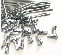 TENVORA Rayon Velo,Rayons De VéLo Rayons de vélo électrique 12G, diamètre 2.5mm, Longueur 70-200mm, en Acier avec écrous, 36 pièces/lot(115mmX2.5mm)