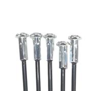 TENVORA Rayon Velo,Rayons De VéLo Rayons de vélo électrique Noirs n ° 12, 12g, Fil d'acier for vélo, Barre de Poussette de 2.5mm, en Acier au Carbone(160mm)