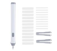 Tenwin Gomme à crayon automatique électrique à piles avec 22 recharges de gomme Plastique de haute qualité Durable Portable pour les étudiants en art Enseignants Amateurs de (Blanche)